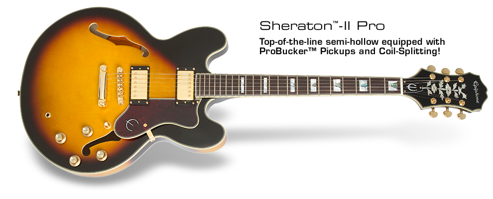Epiphone / Sheraton II Pro Vintage Sunburst エピフォン エレキギター セミアコ