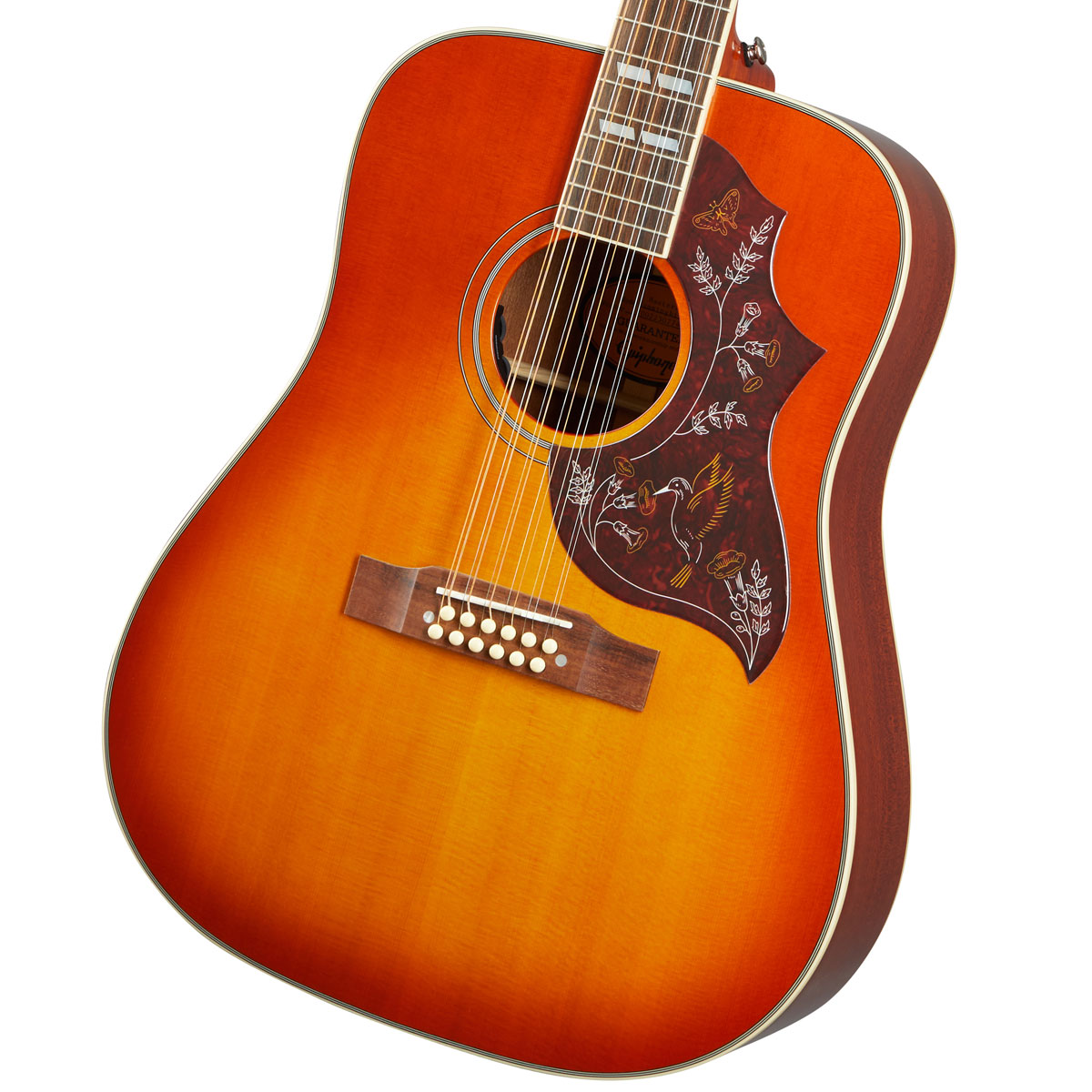 ポリカーボネイト製キッチンポット Epiphone Hummingbird 12-String Acoustic Electric Guitar  Aged Cherry Sunburst