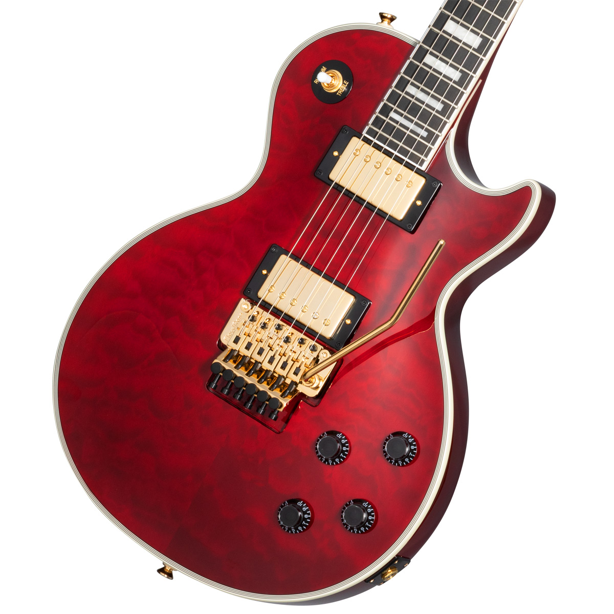 Epiphone / Alex Lifeson Les Paul Custom Axcess Quilt Ruby