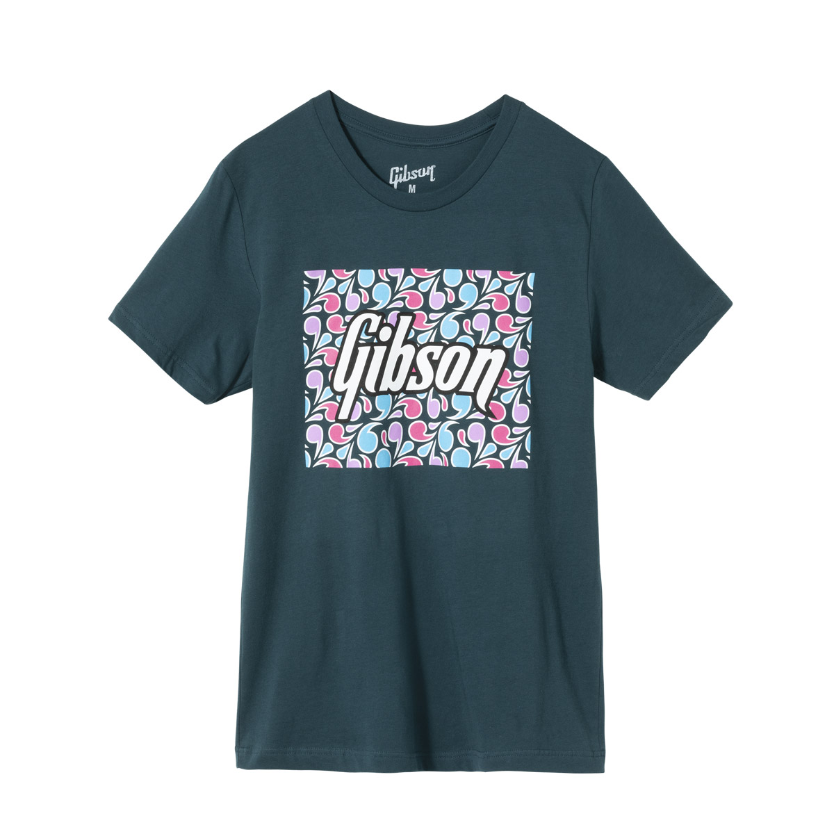 Gibson / GA-TEE-FLRL-BLU-SM Floral Block Logo Tee (Blue) Small