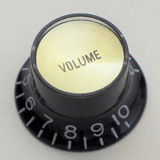 Montreux / 9687 Inch Reflector Knob Volume Black (Gold Top)