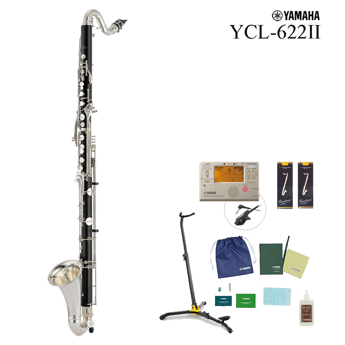 YAMAHA YCL-622II ヤマハ B♭バスクラリネット 最低音LowC 《6大特典セット》 イシバシ楽器