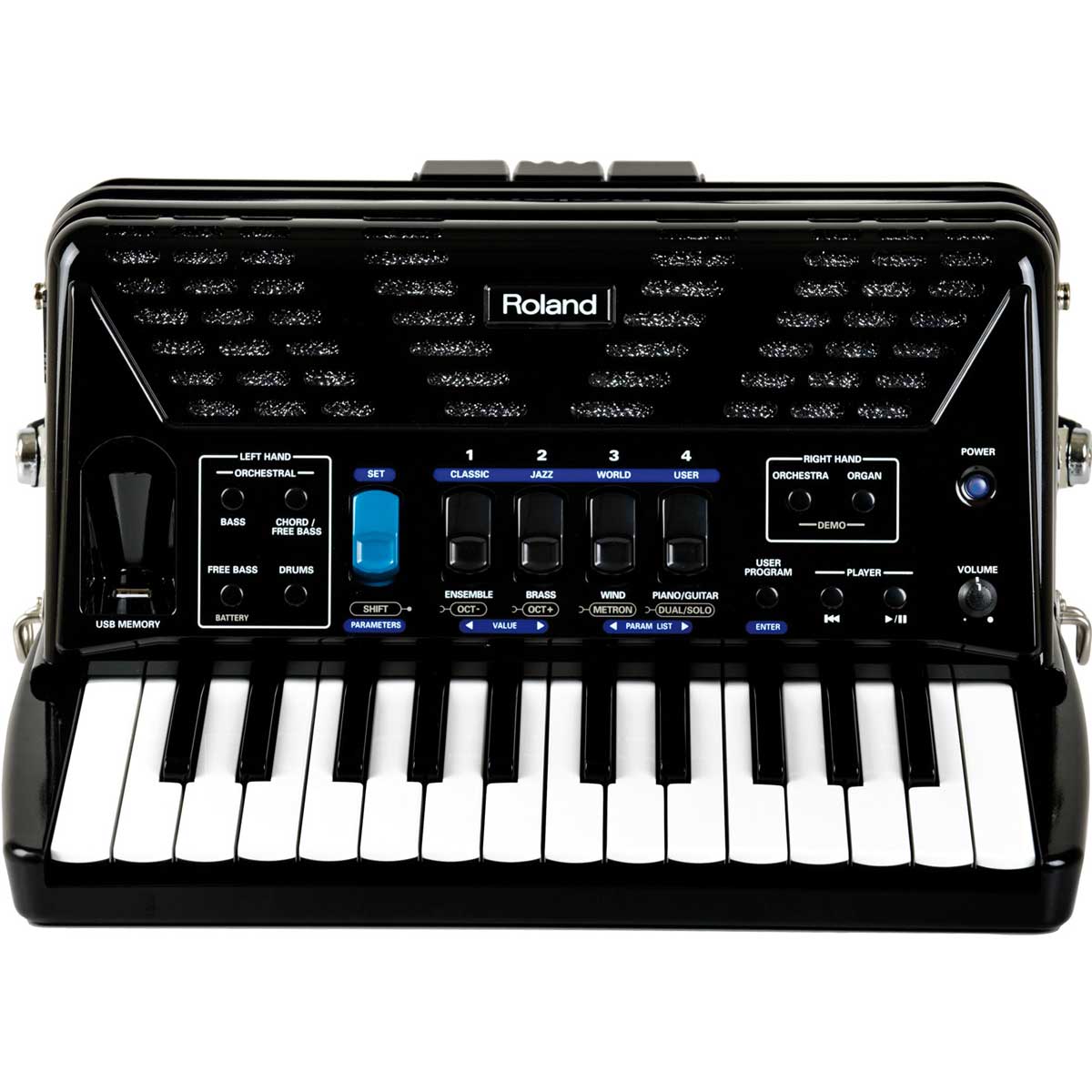 Roland FR-1X Vアコーディオン 黒 ストラップ付き 67049.jpg