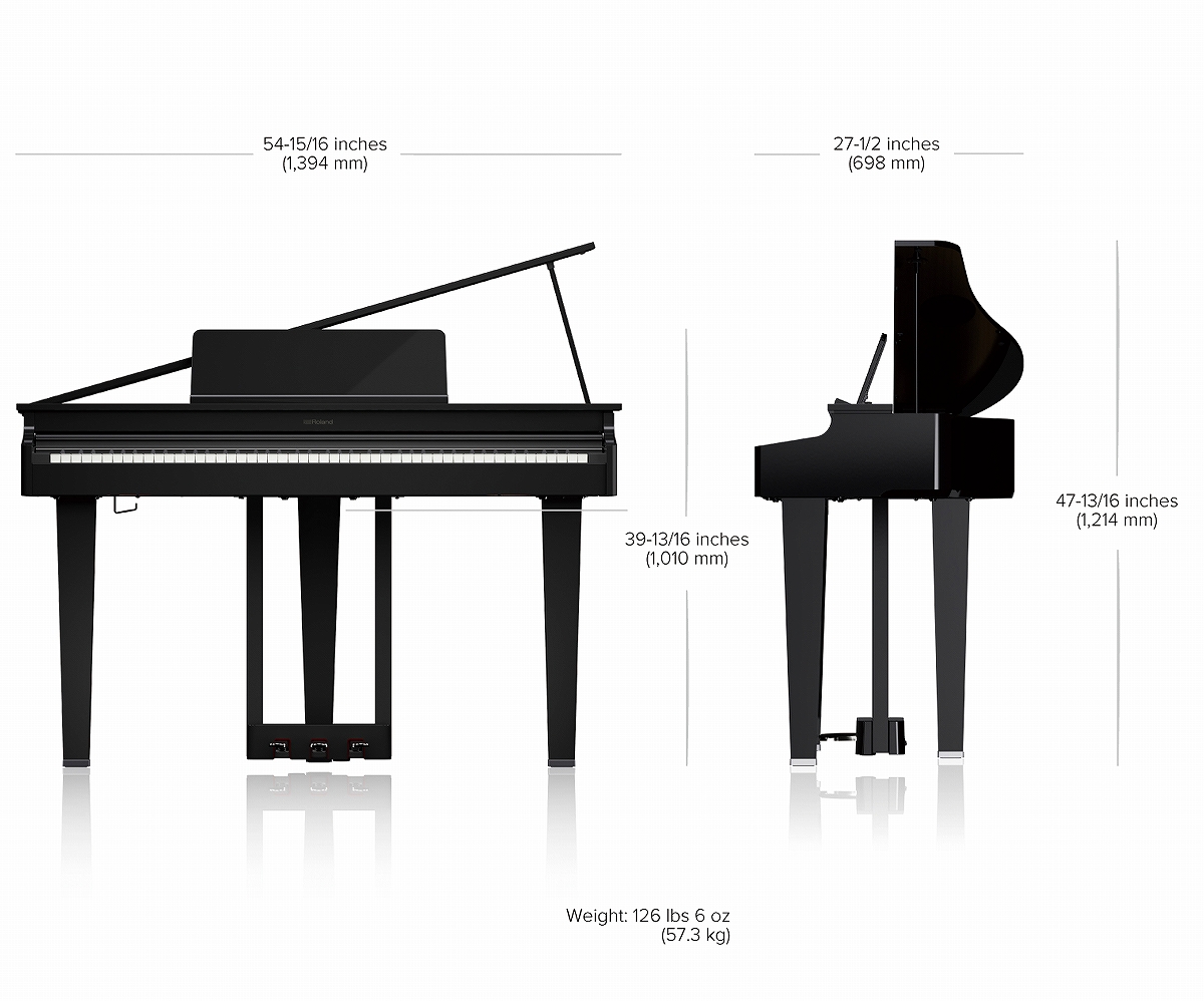全国組立設置無料)Roland / GP-3-PES 黒塗鏡面艶出し塗装 (レッスン