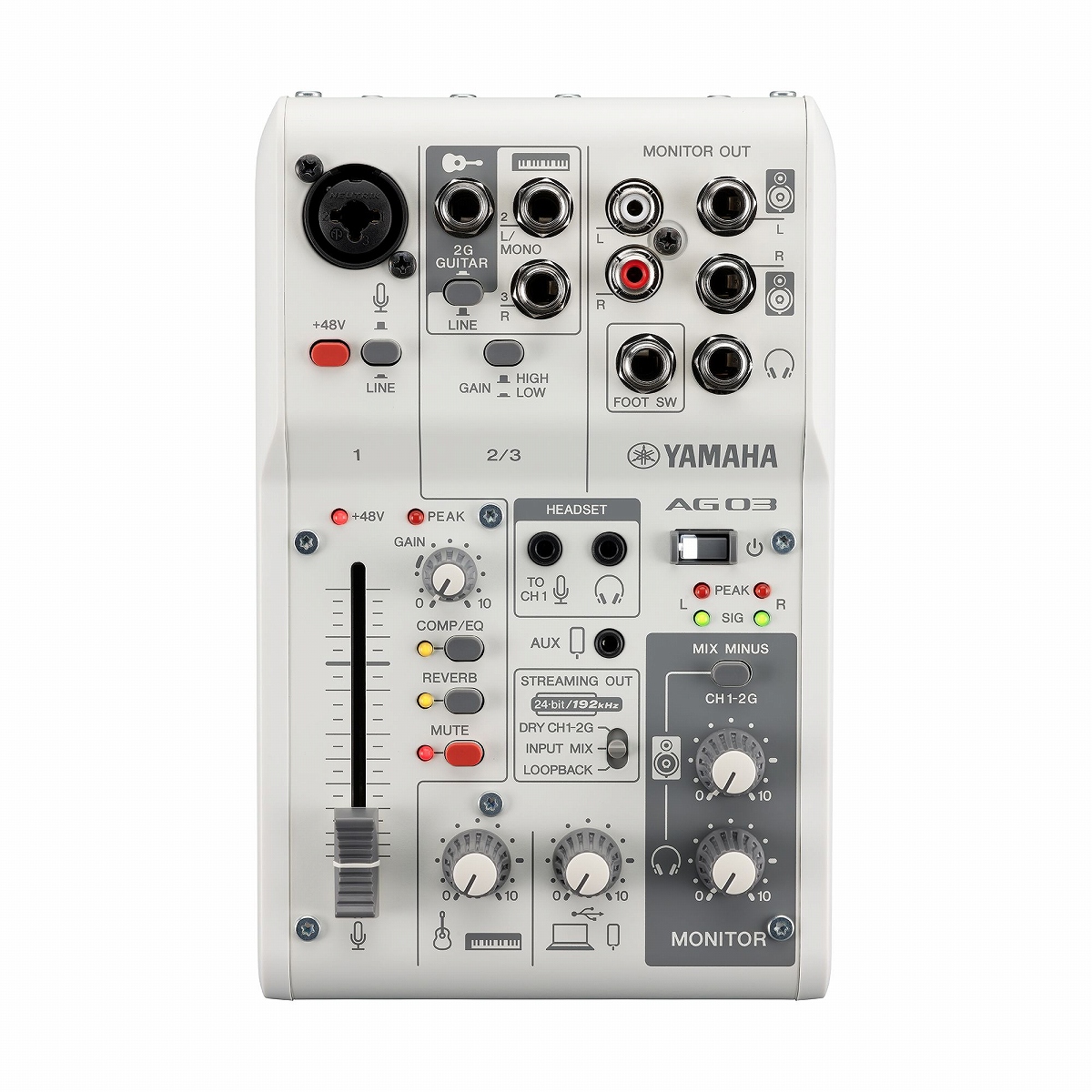 YAMAHA ヤマハ / AG03MK2 W (ホワイト) ライブストリーミング YAMAHA ヤマハ / AG03MK2 W (ホワイト) ライブストリーミング