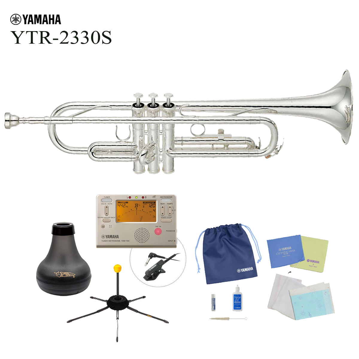 YAMAHA / YTR-2330S スタンダード トランペット 銀メッキ仕上  《厳選アクセサリーセット》《出荷前検品》【5年保証】【安心アフターサポート対象】