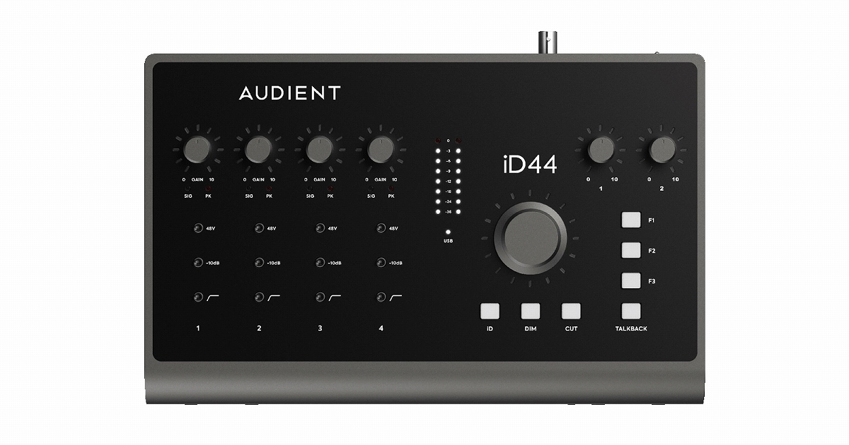 20in　iD44mkII　AUDIENT　インターフェイス-　24out　オーディオ