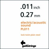 Gallistrings / PS011 - Single String Plain Steel エレキギター/アコースティック用バラ弦 .011【イタリア製】