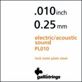 Gallistrings / PS010 - Single String Plain Steel エレキギター/アコースティック用バラ弦 .010【イタリア製】