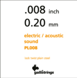 Gallistrings / PS008 - Single String Plain Steel エレキギター/アコースティック用バラ弦 .008【イタリア製】