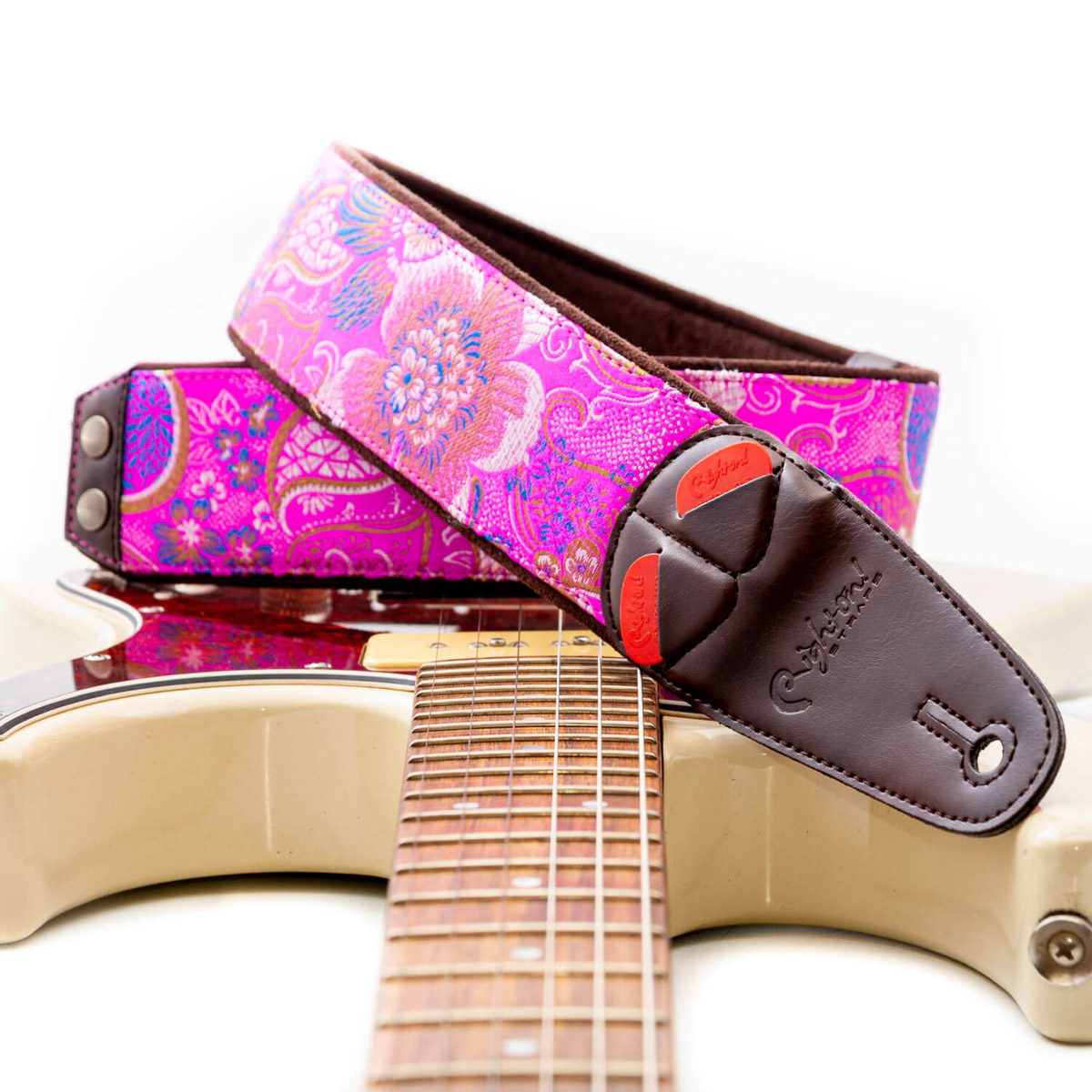 RightON!STRAPS / HOKKAIDO Pink ライトオン ギターストラップ