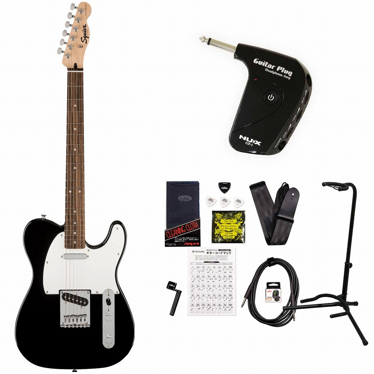 Squier by Fender / Bullet Telecaster Laurel Fingerboard Black GP-1