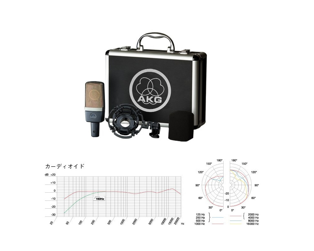 AKG / C214-Y4 高音質コンデンサーマイクセット -5mマイクケーブル