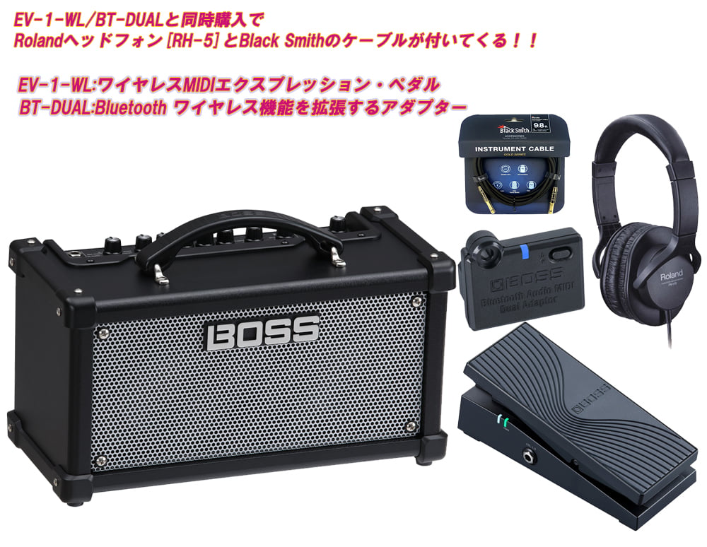 BOSS EV-1-WL エクスプレッションペダル と 電源アダプター