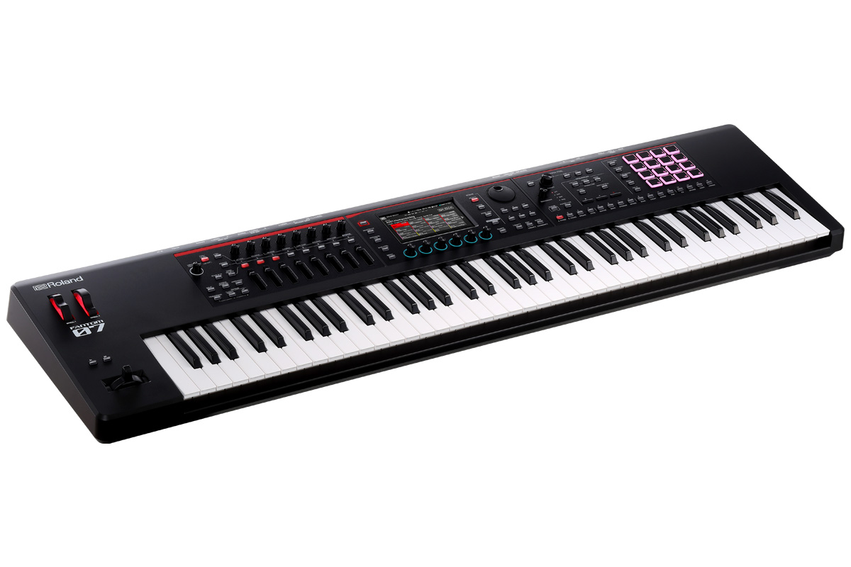 ローランド　シンセサイザー Fantom G7 　専用スタンド、2つのペダル付き Roland FANTOM G7 シンセサイザー スタンド付き