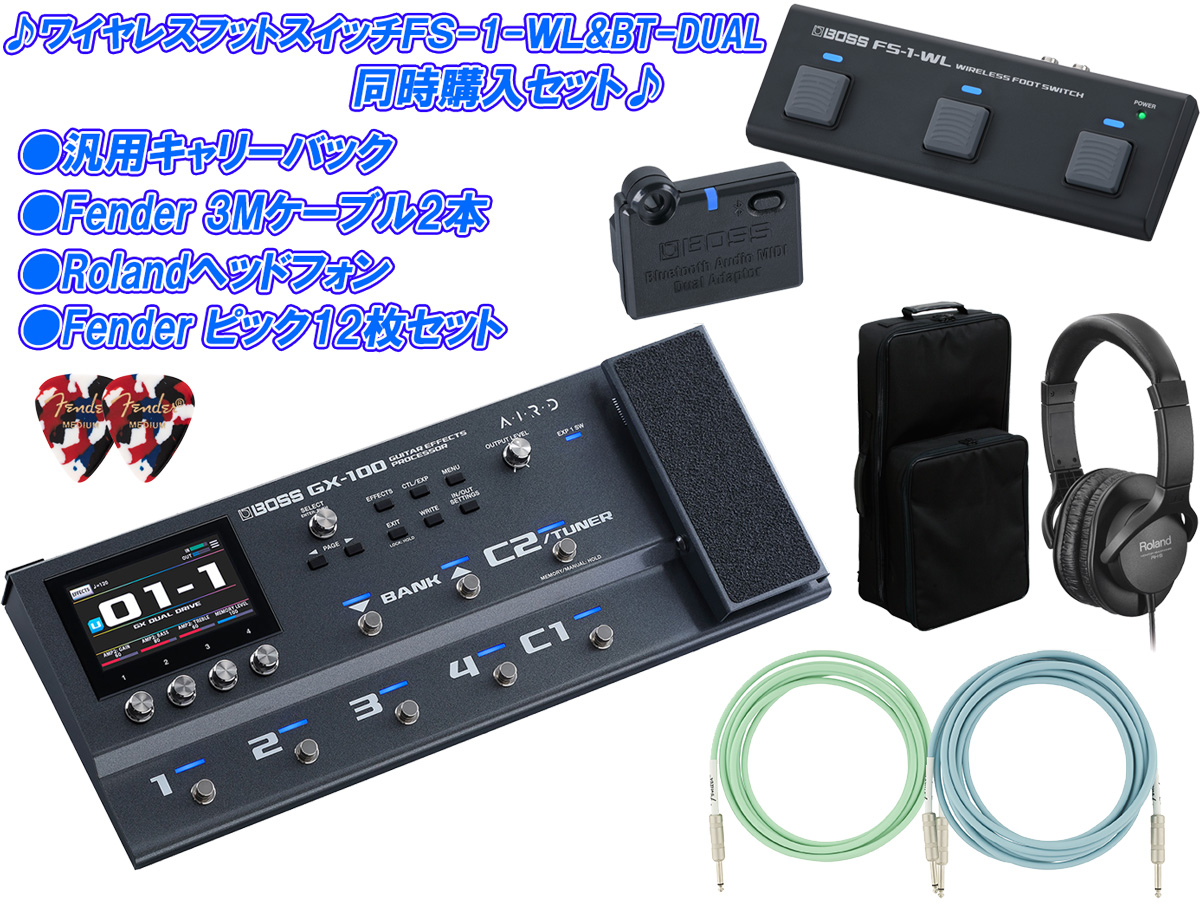 BOSS / GX-100 Guitar Effects Processor + FS-1-WL&BT-DUAL GX100