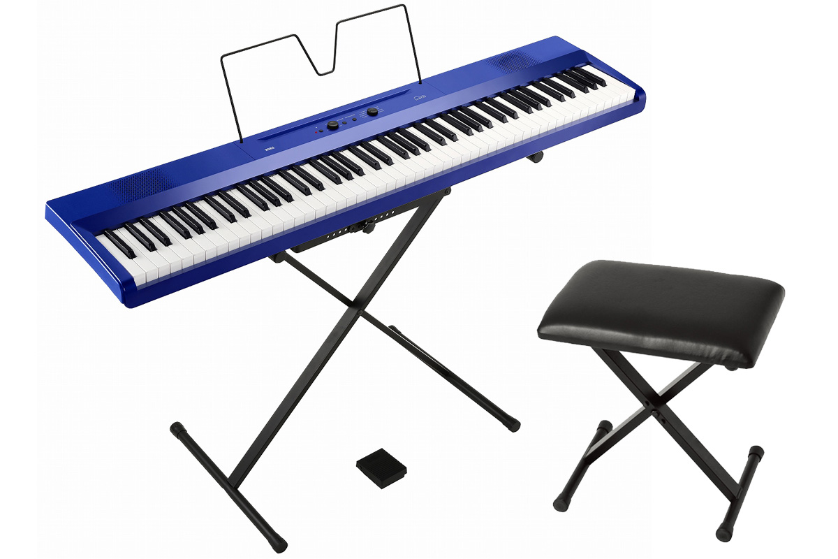 PIANO　Liano　KORG　(メタリックブルー)　BLUE　DIGITAL　L1SP　イシバシ楽器　M　[キーボードベンチセット！]