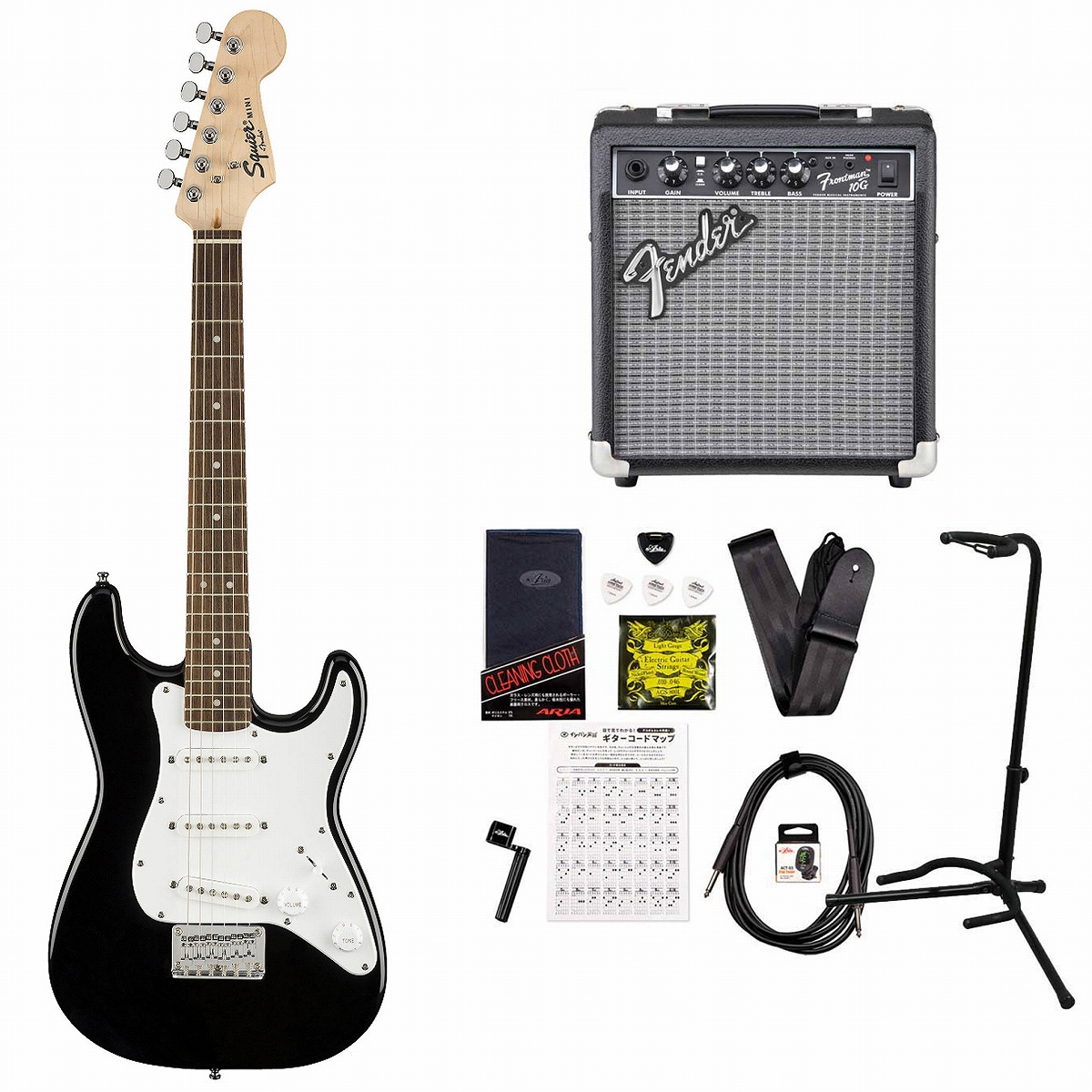 Squier / Mini Strat Laurel Black ミニギター FenderFrontman10G