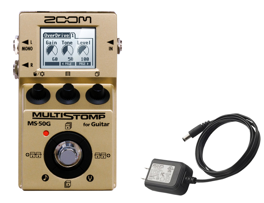 ZOOM / MS-50G-I Gold Limited イシバシ限定生産モデル -純正ACアダプターセット- 定番のマルチストンプ