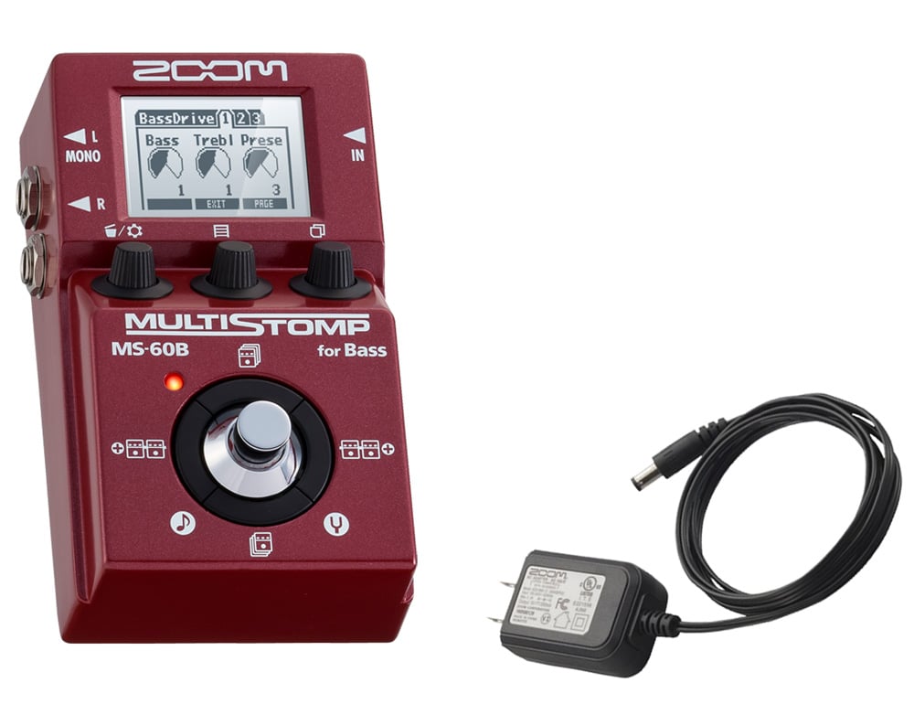 ZOOM / MS-60B MultiStomp Bass Pedal -純正ACアダプター付- 定番のマルチストンプ