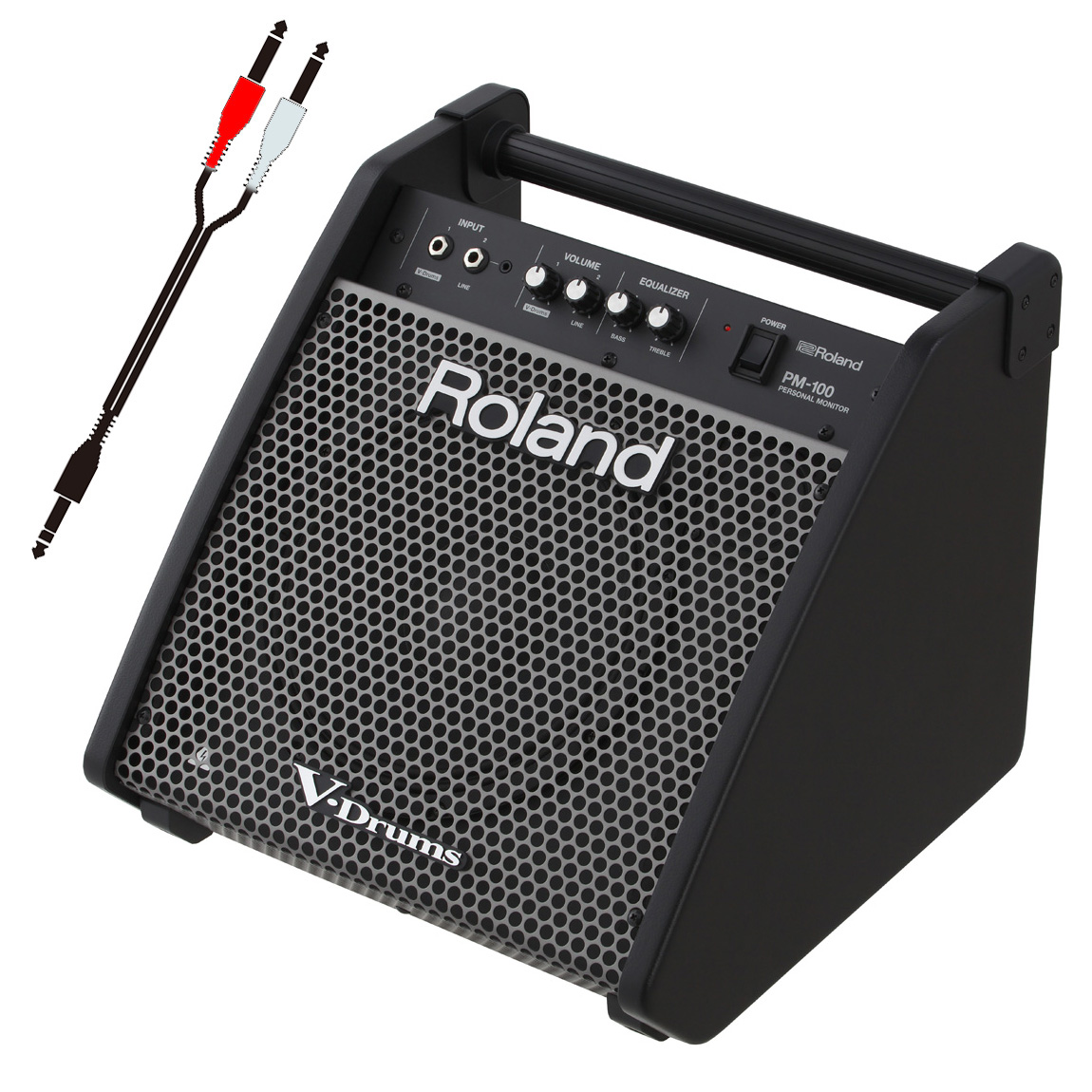 Roland 電子ドラム用モニタースピーカー PM-100 接続ケーブルセット ...