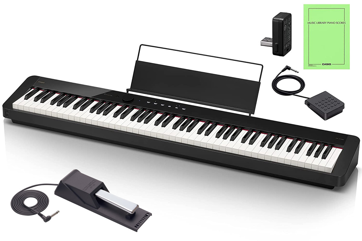 カシオ(CASIO)電子ピアノ Privia PX-S1100BK(ブラック) 88鍵盤 スリム