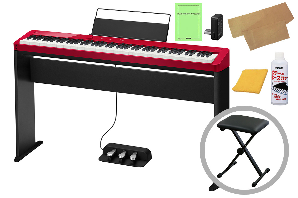 デジタルピアノ《お手入れセットプレゼント！》　PX-S1100RD【椅子セット！】(レッド)　CASIO　カシオ　イシバシ楽器