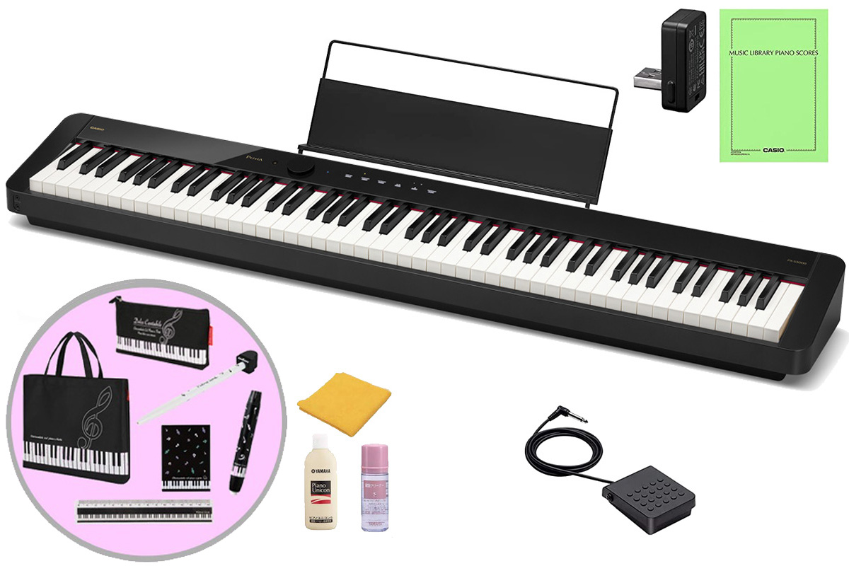 CASIO カシオ / PX-S5000BK ブラック Privia (プリヴィア) 電子ピアノ《台数限定！レッスンバッグ＆お手入れセットプレゼント》