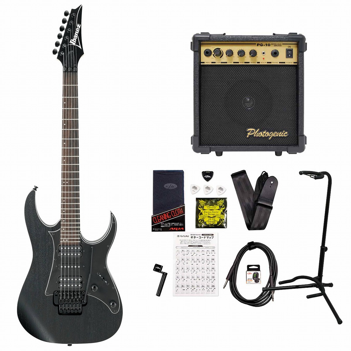 Ibanez / RG350ZB Weathered Black (WK) エレキギター アイバニーズ PG-10アンプ付属エレキギター初心者セット