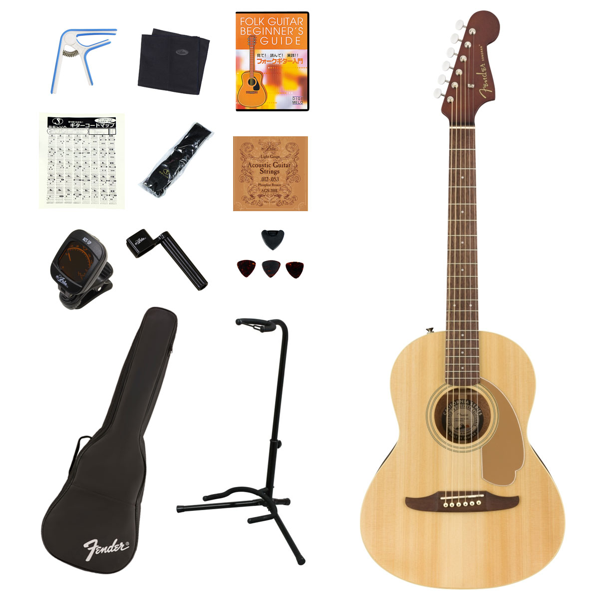 Fender / Sonoran Mini Natural 【ミニアコースティックギター14点入門
