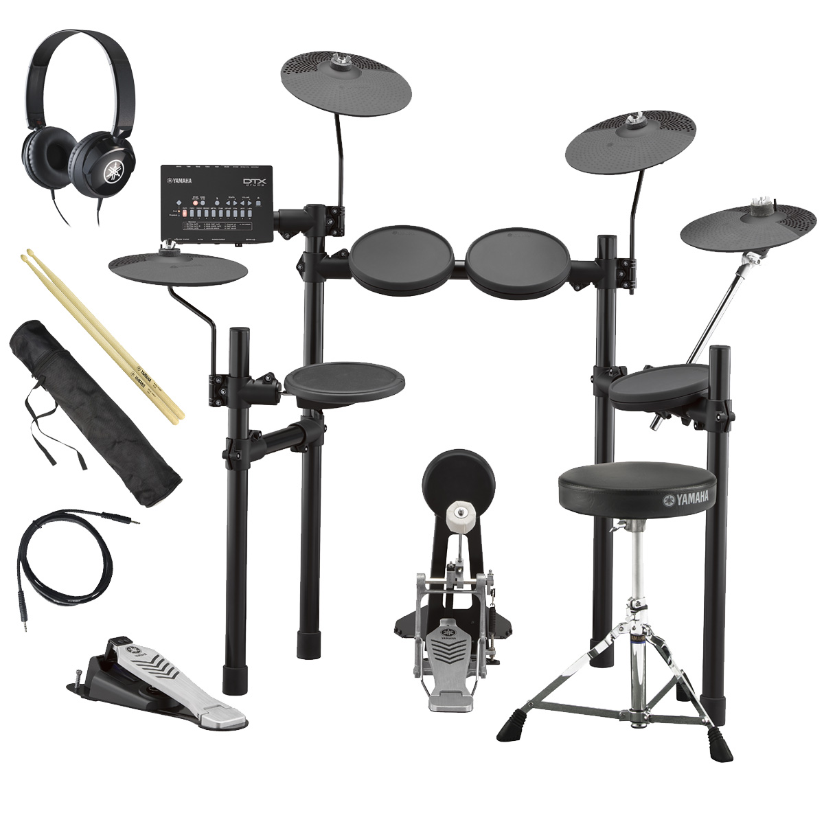 YAMAHA / DTX452KUPGS 電子ドラム ヤマハ純正ヘッドホンとスティック