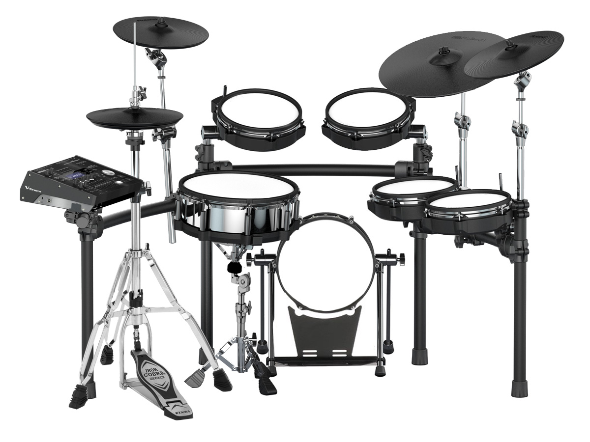 Roland Drum System TD-50K カスタム VH-13ハイハット 4タム拡張 HHスタンドとSDスタンドセット