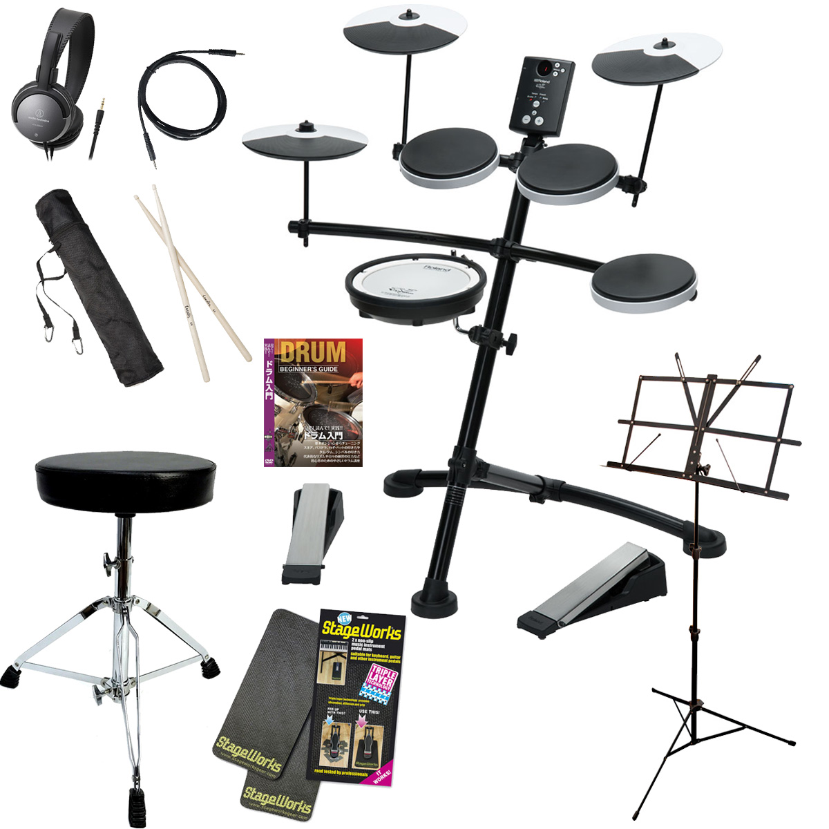 Roland / 電子ドラム TD-1KV 8点セットスターターパック付き一括