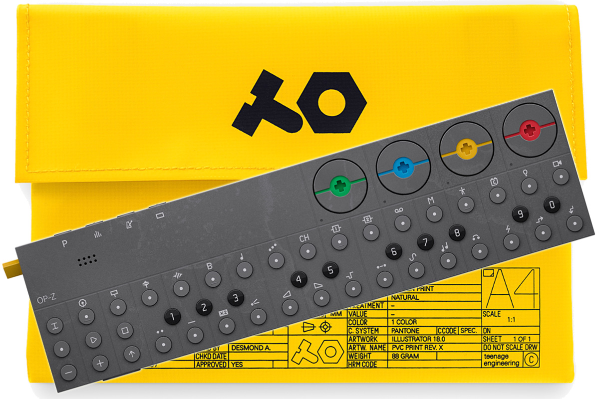 TEENAGE ENGINEERING / OP-Z + pvc roll up yellow bag【純正ケース