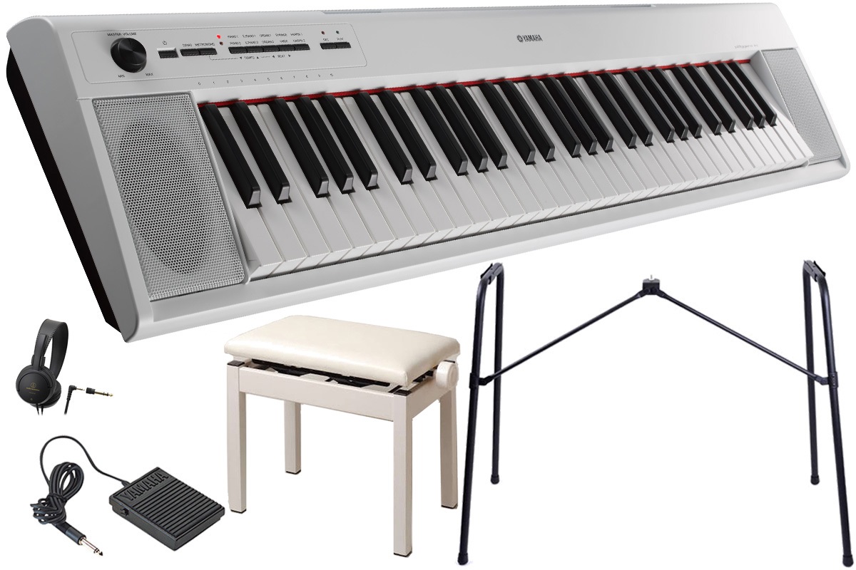 YAMAHA ヤマハ / piaggero NP-12WH ホワイト 【オプションセット！】 ピアジェーロ 電子キーボード | イシバシ楽器