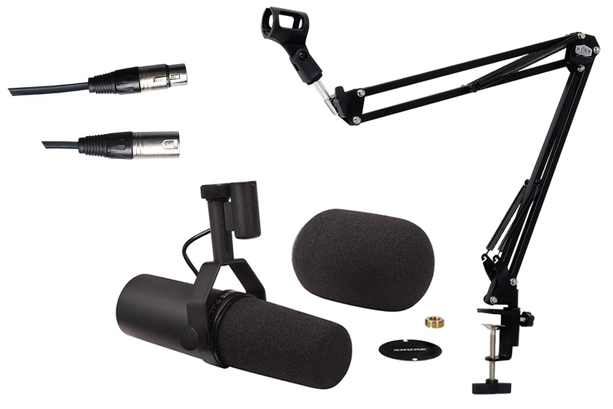 SHURE シュア / SM7B -5mマイクケーブル、アームスタンドセット