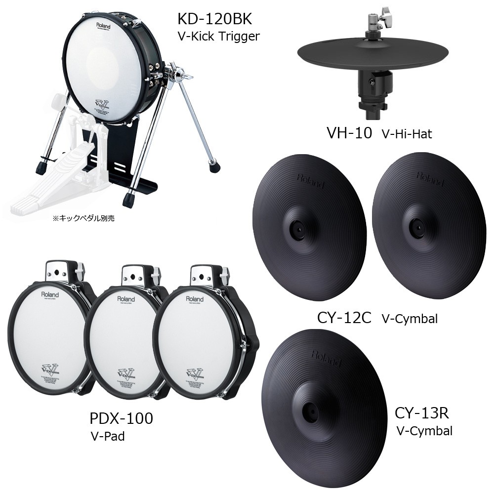 Roland TD-30 V-Pro Compact Kit オリジナル・Vドラム・システム TAMAスタンドとTDM-20マットセット  イシバシ楽器