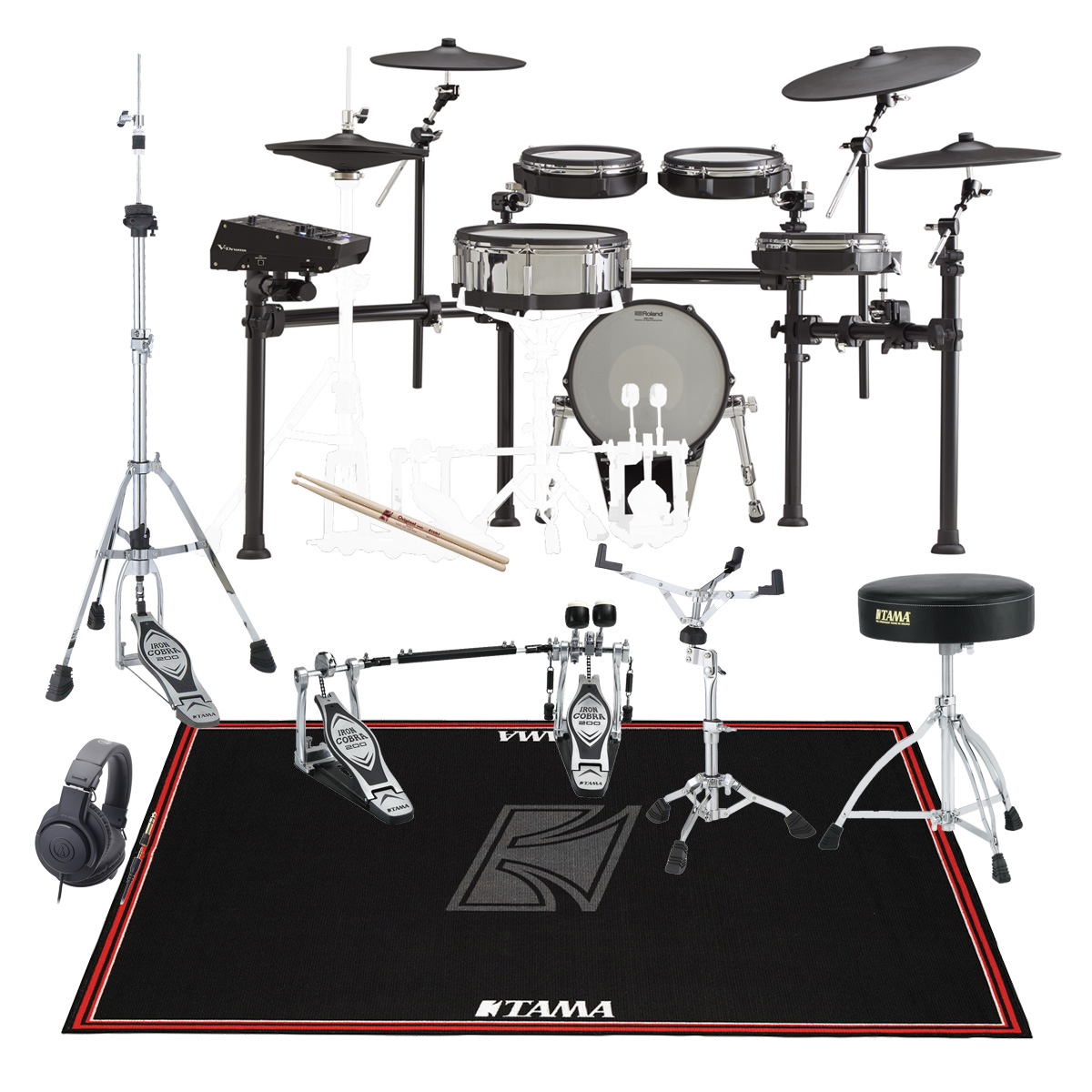 センサーが Roland ローランド TD-50K2 + MDS-GND2 + KD-140-BC スネア ...