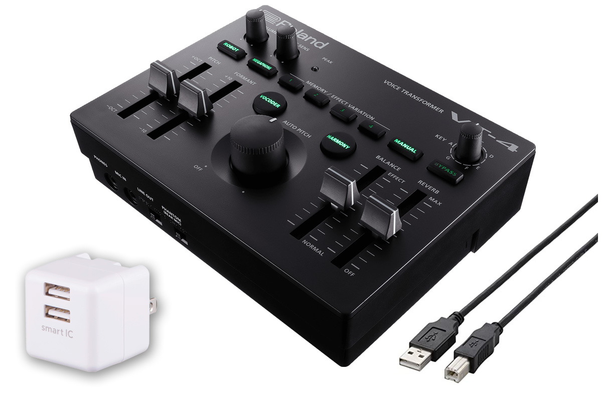 Roland / VT-4 基本セット -USB2ポートACアダプタ、USBケーブルセット-　限定特典：スリーブケース付