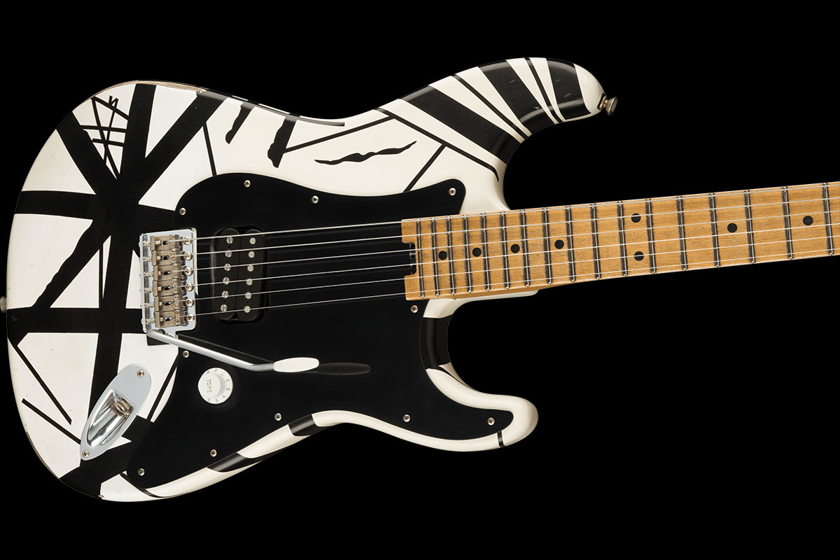 EVH Striped Series '78 Eruption (White with Black Stripes Relic) 