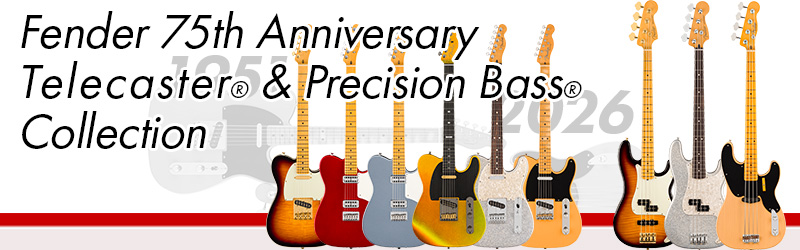 Fenderより、Telecaster、Precision Bass誕生75周年記念コレクション9製品が発売!