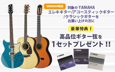 YAMAHA | 対象商品をご購入で高品位ギター弦プレゼント！
