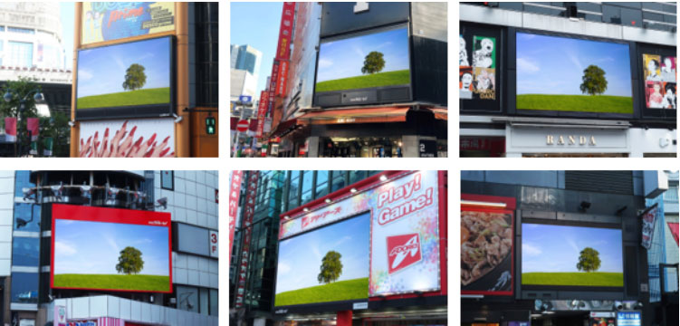 渋谷6基の街頭ビジョン