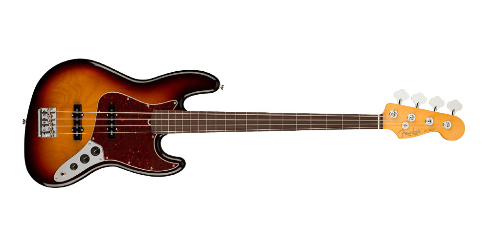 Jazz Bass Fretless Rosewood Fingerboard 3-Color Sunburst