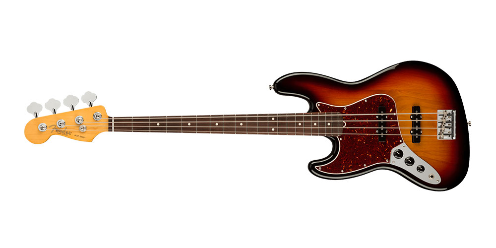 Jazz Bass Left-Hand Rosewood Fingerboard 3-Color Sunburst