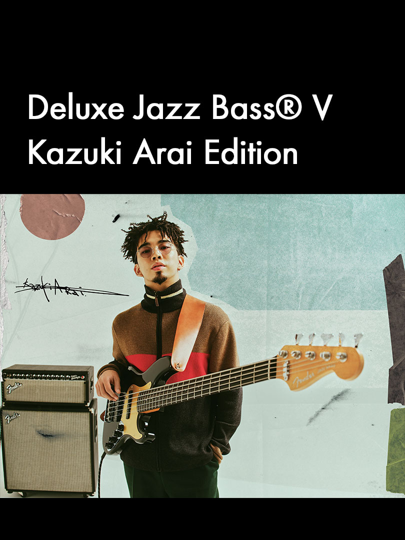新井和輝（King Gnu）シグネイチャーモデル『Deluxe Jazz Bass ® V, Kazuki Arai Edition, Rosewood Fingerboard, Black』