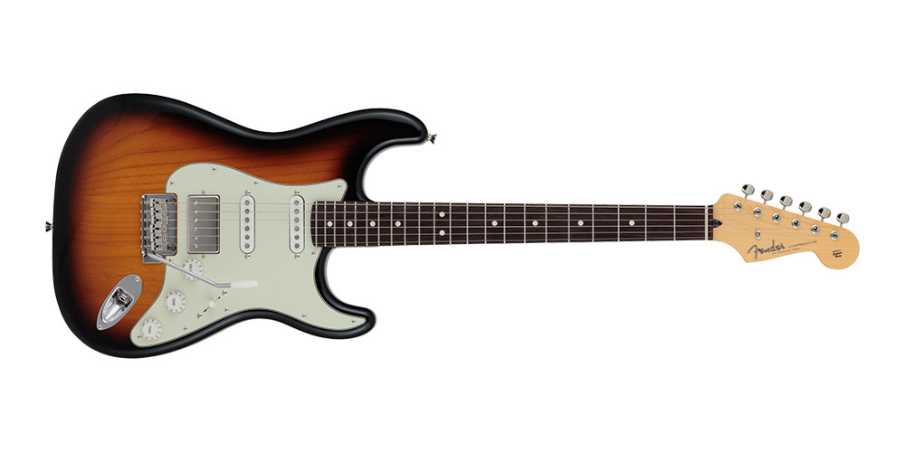 Made in Japan Hybrid II Stratocaster HSS, Rosewood Fingerboard, 3-Color Sunburst