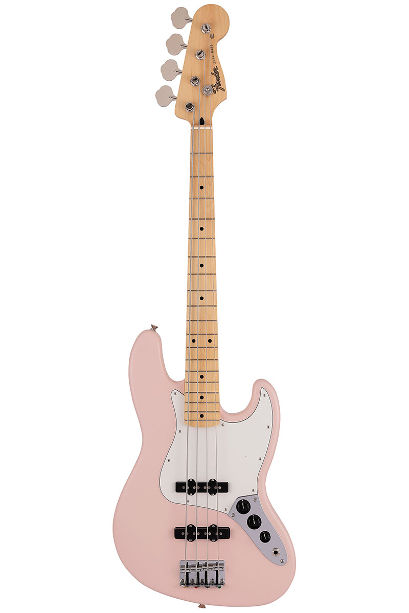 Made in Japan Junior Collection Jazz Bass, Maple Fingerboard, Satin Shell Pink