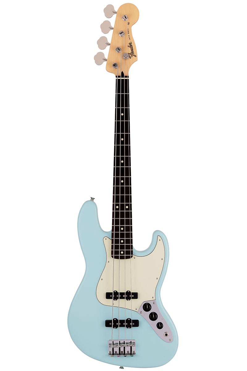 Made in Japan Junior Collection Jazz Bass, Rosewood Fingerboard, Satin Daphne Blue