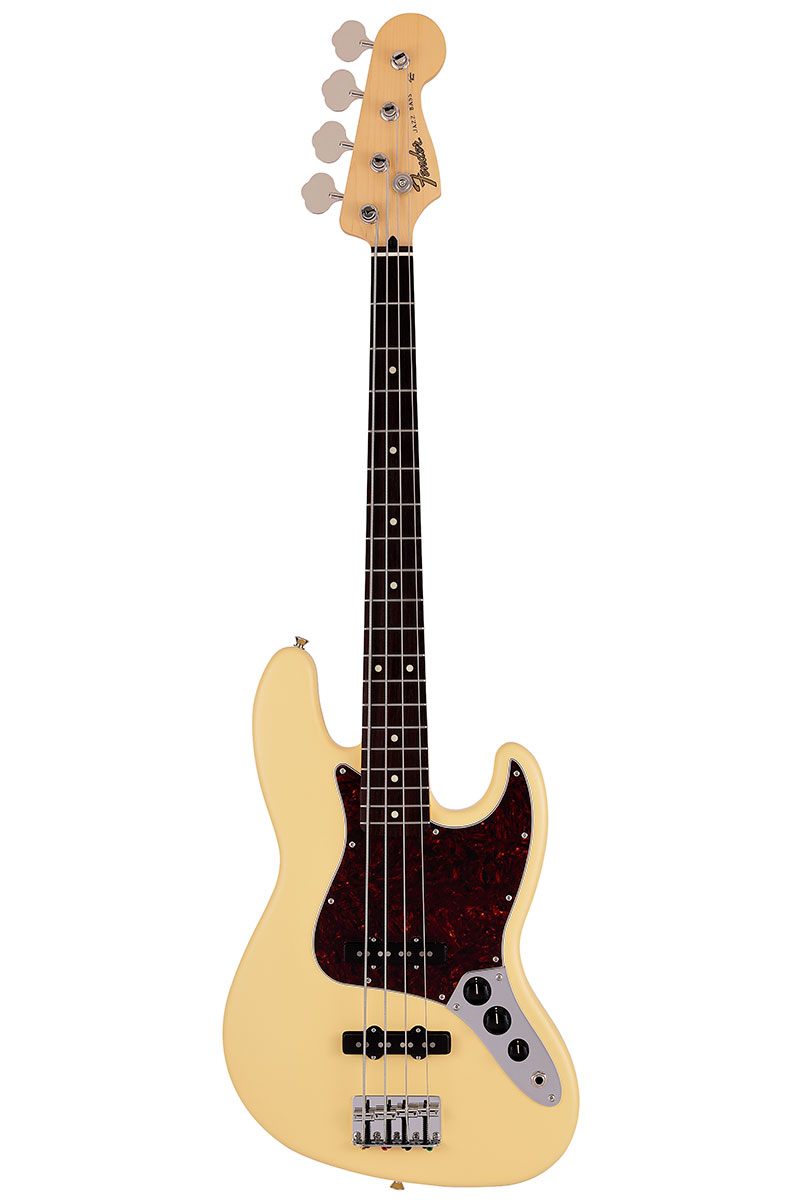Made in Japan Junior Collection Jazz Bass, Rosewood Fingerboard, Satin Vintage White